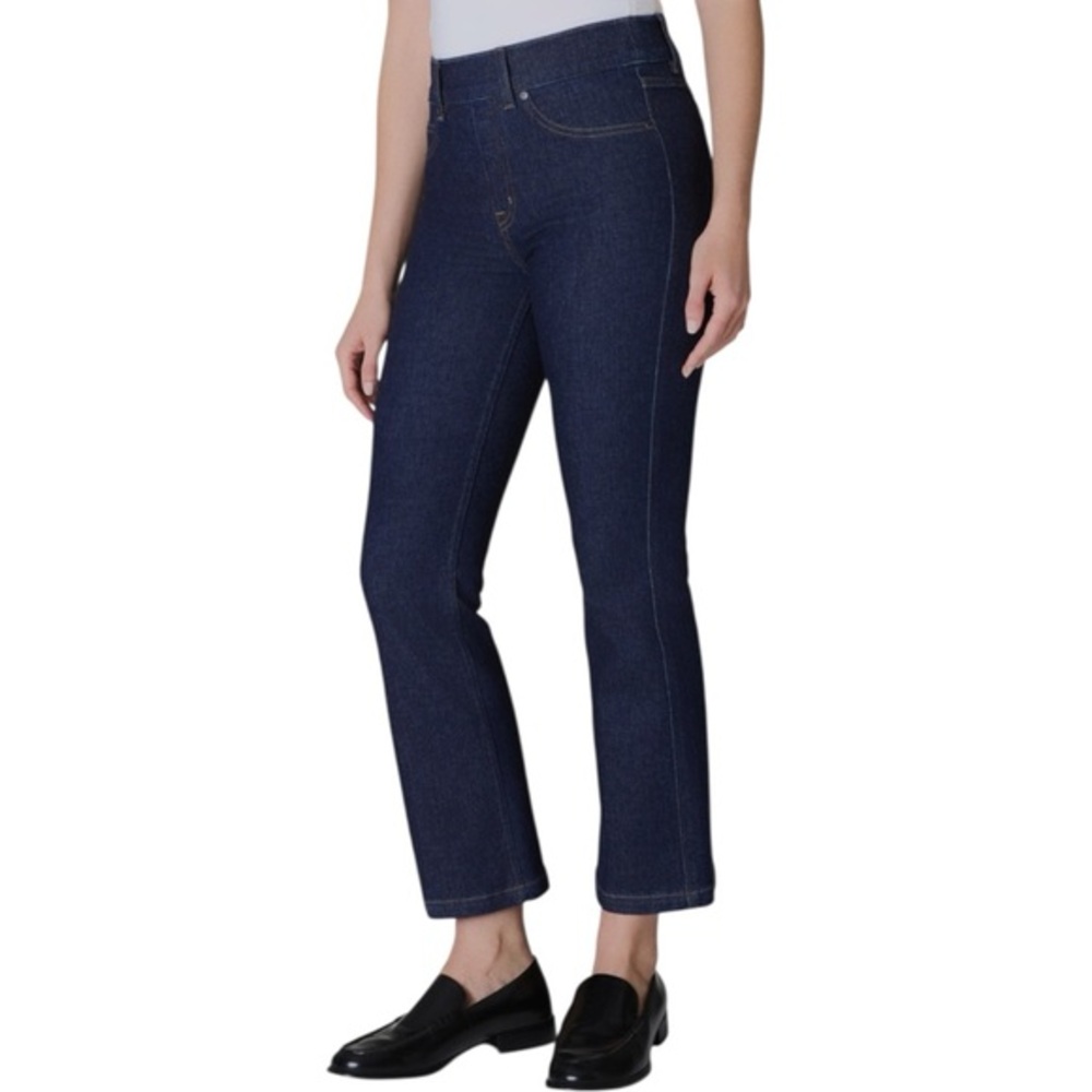 NWT SPANX shapeOriginal EveryWear Kick Flare Jeans size S in Dark Raw Indigo